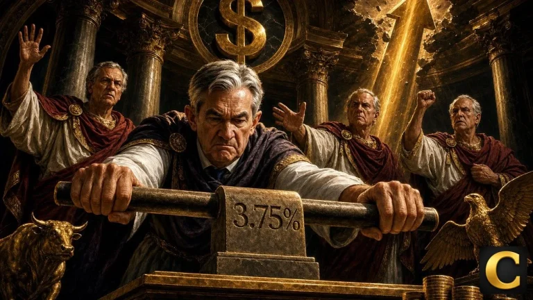 A hawkish hold enforced by a stern central banker as three senators dissent